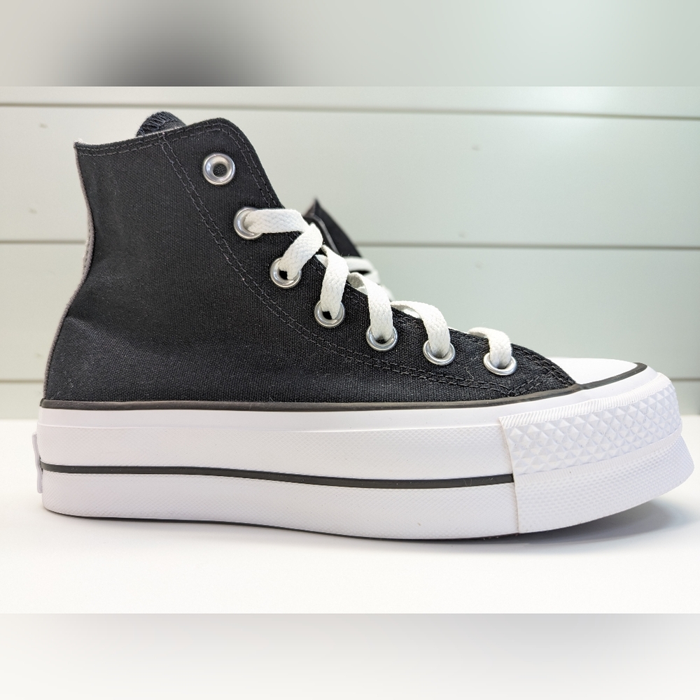 Converse CTAS By You Jos 1:9 Black Platform Canvas Sneakers size Women's 5.5 - Picture 5 of 9